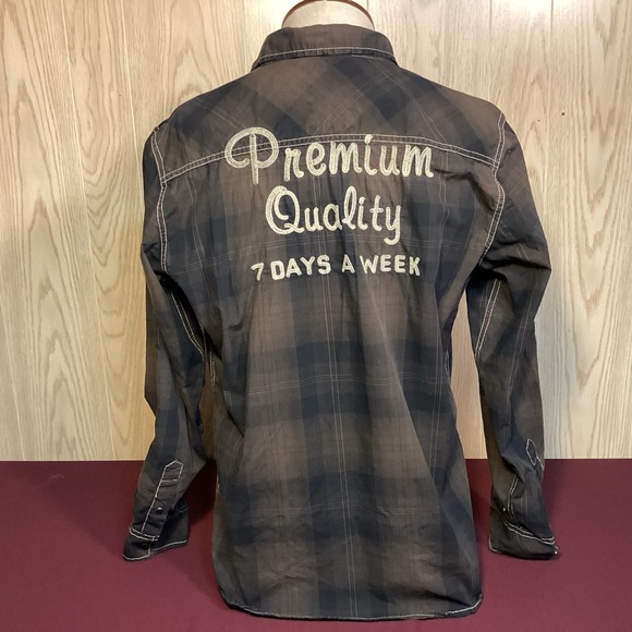 BKE Vintage 67 Mens snap button shirt Quality Goods size large - Picture 5 of 10